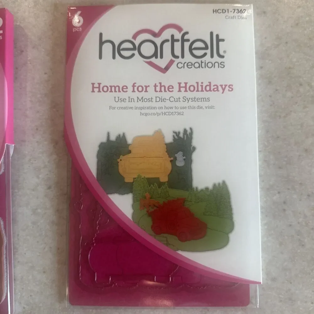 Heartfelt Creations Home for the Holidays Collection Cling Rubber Stamp + die
